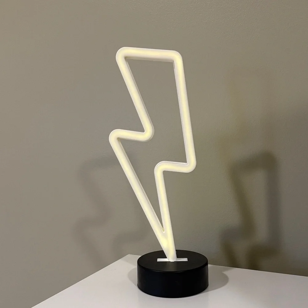 Neon Lightning Bolt Light